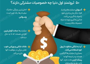 خصوصیاتی که ثروتمندان دارند + اینفوگرافیک