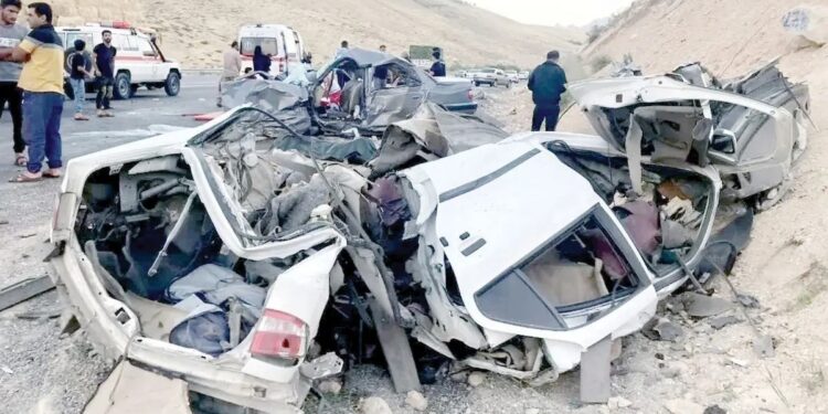 آمار حیرت انگیز تصادفات در کشور