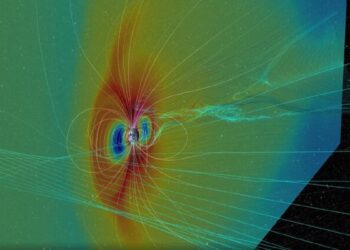 عکس روز ناسا از زمین در طول یک طوفان خورشیدی قوی