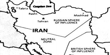 کاریکاتور تقسیم ایران در یک مجله فکاهی انگلیسی؛ مهر ۱۲۸۶
