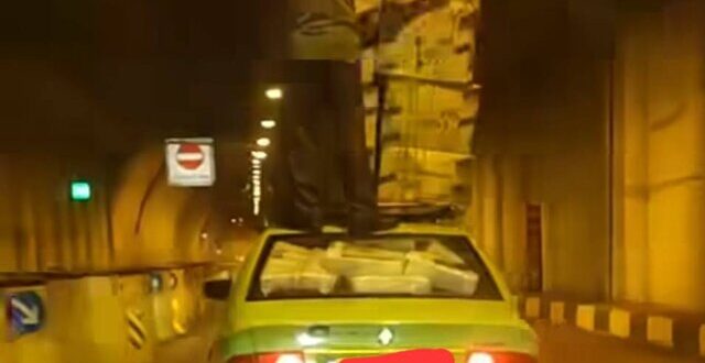 واکنش تاکسیرانی به فیلم حمل بار عجیب توسط یک تاکسی